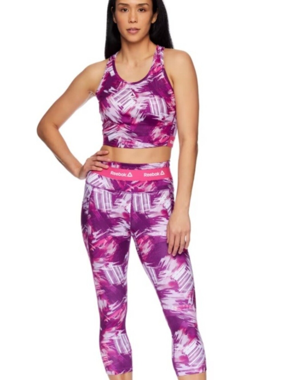 Reebock Workout Set. Passionate Plum Size Large Like New!